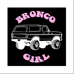 1978/79 Bronco Girl white/pink print Posters and Art